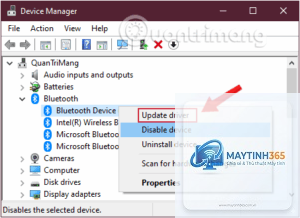 cách cập nhật bluetooth driver