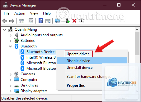 cách cập nhật bluetooth driver