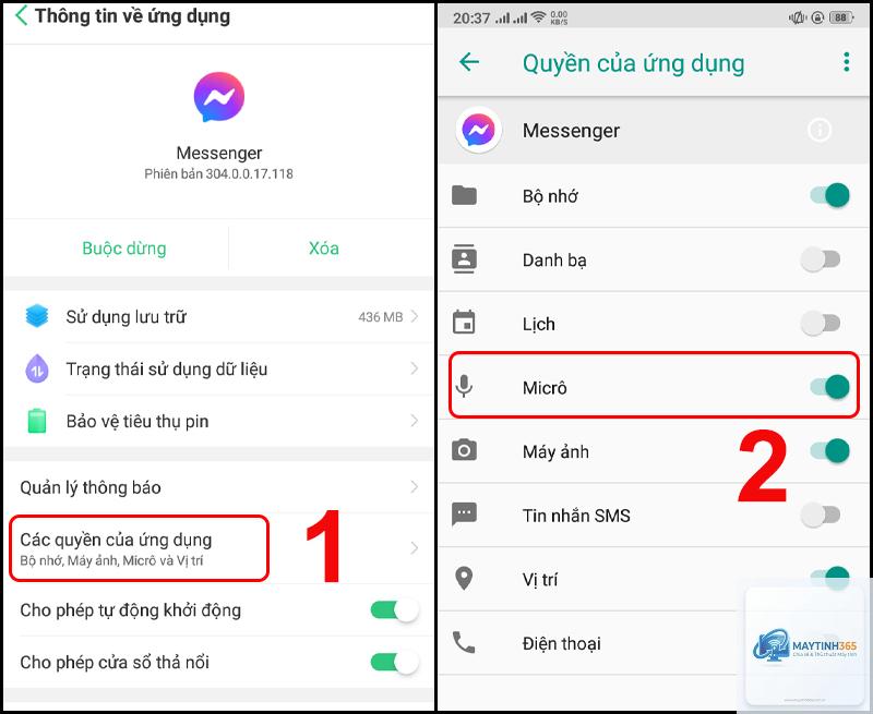 cách cấp quyền micro cho ứng dụng