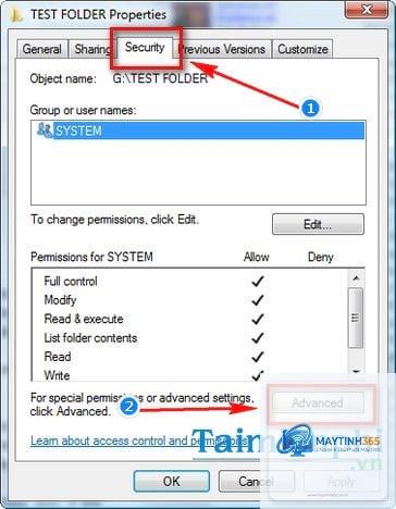 cách cấp quyền thư mục
