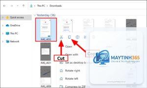 cách cắt file trong file explorer