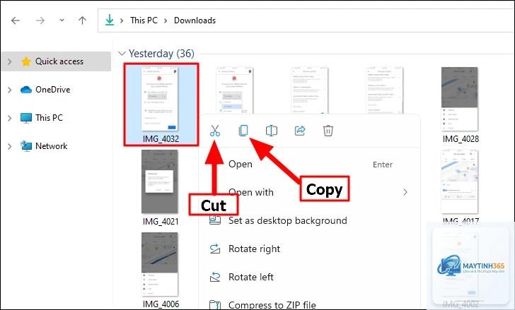 cách cắt file trong file explorer