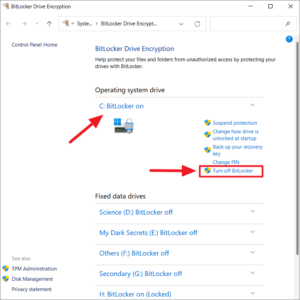 cách cấu hình bitlocker