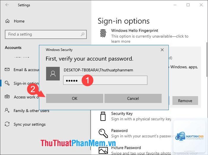 cách cấu hình đăng nhập bằng pin - Hình 3