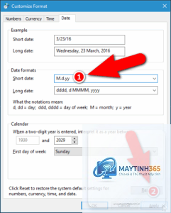 cách cấu hình date settings