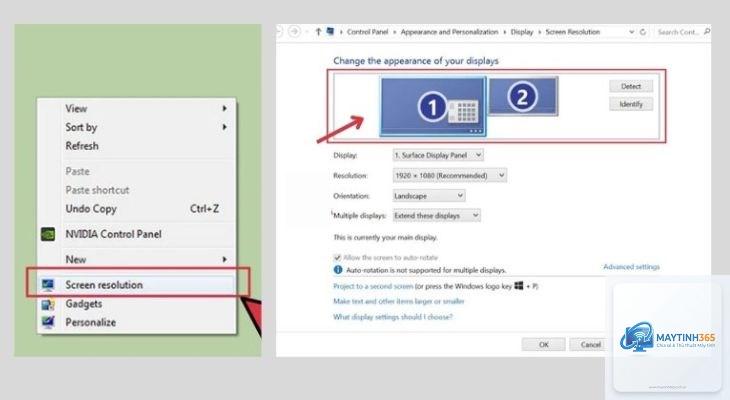 cách cấu hình dual monitor resolution - Hình 2