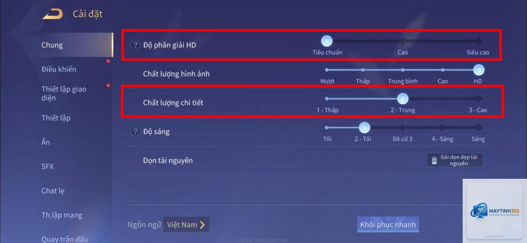 cách cấu hình game settings