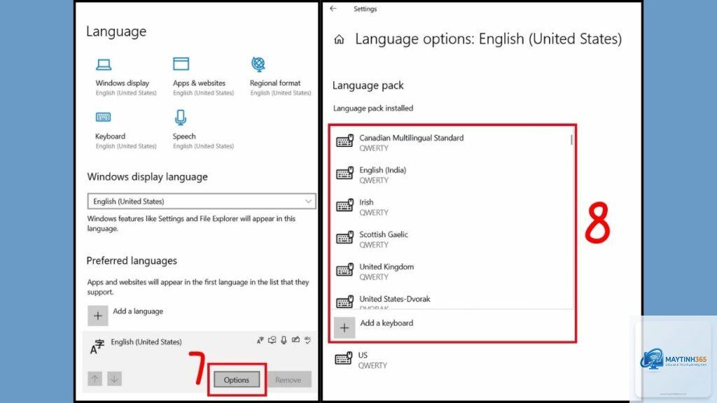 cách cấu hình keyboard settings