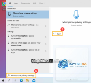 cách cấu hình microphone privacy