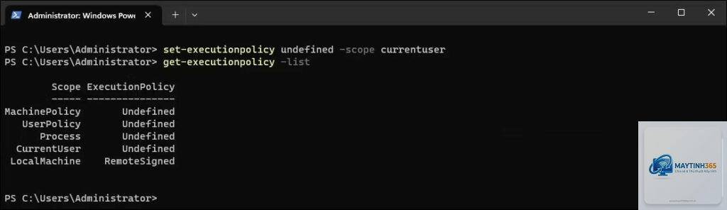 cách cấu hình powershell policy