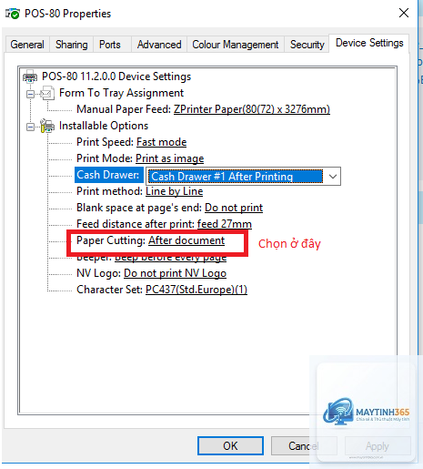 cách cấu hình printer settings - Hình 5