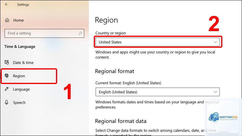 cách cấu hình regional settings