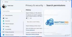 cách cấu hình search privacy