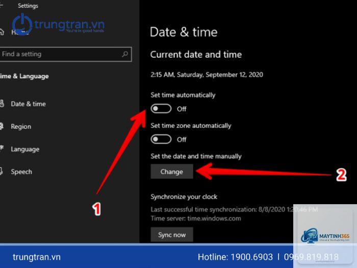 cách cấu hình time settings - Hình 3