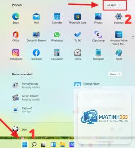cách cấu hình ứng dụng windows 11