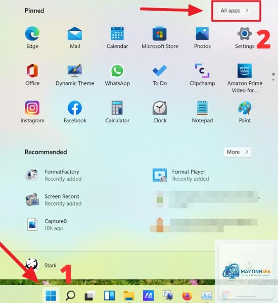 cách cấu hình ứng dụng windows 11