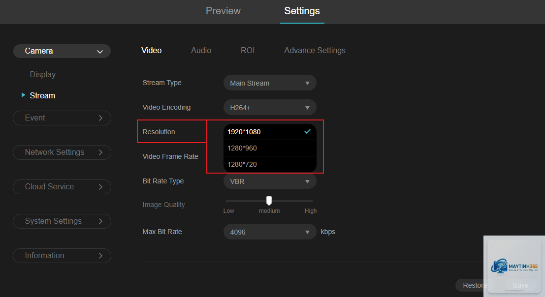 cách cấu hình video settings - Hình 1