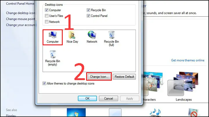 cách chỉnh desktop icons bằng registry