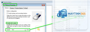 cách chỉnh double click speed bằng registry