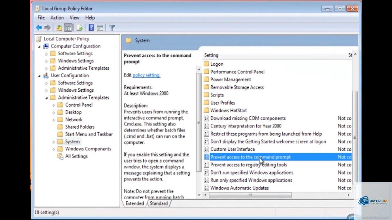 cách chỉnh group policy cho command prompt - Hình 2