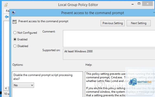 cách chỉnh group policy cho command prompt - Hình 5
