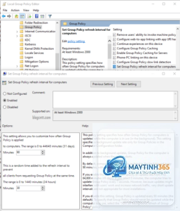 cách chỉnh group policy cho windows update