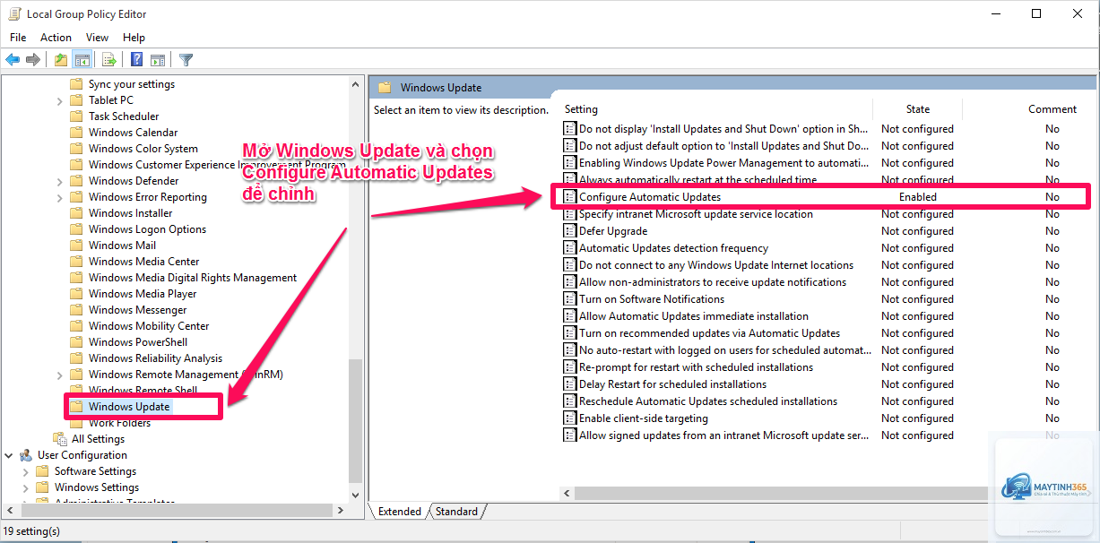cách chỉnh group policy cho windows update - Hình 3