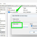 cách chỉnh lock screen bằng registry