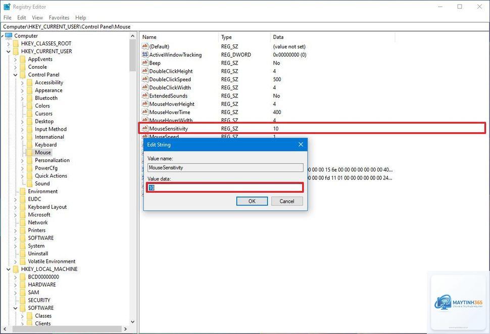 cách chỉnh mouse sensitivity bằng registry - Hình 5