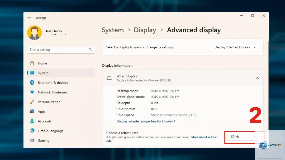 cách chỉnh refresh rate windows 11 - Hình 2