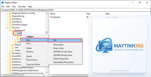 cách chỉnh registry cho menu chuột phải