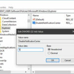 cách chỉnh security settings bằng registry