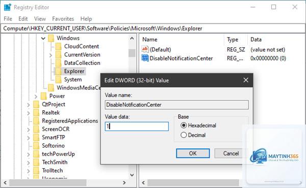 cách chỉnh security settings bằng registry