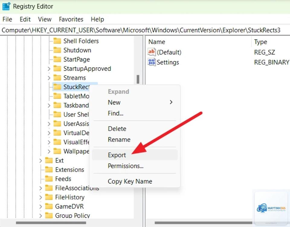 cách chỉnh taskbar windows 11 bằng regedit