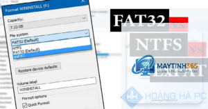 cách chọn hệ thống tập tin exfat