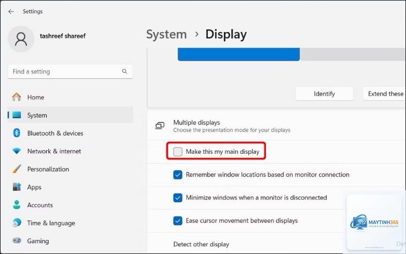 cách chọn main display windows 11 - Hình 2