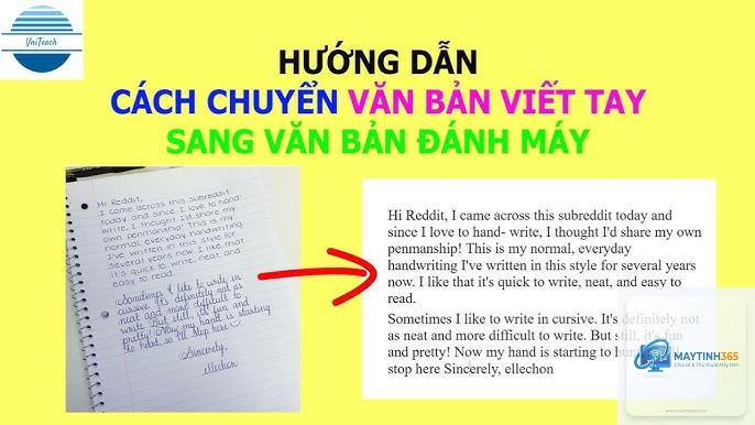 cách chuyển đổi viết tay thành văn bản