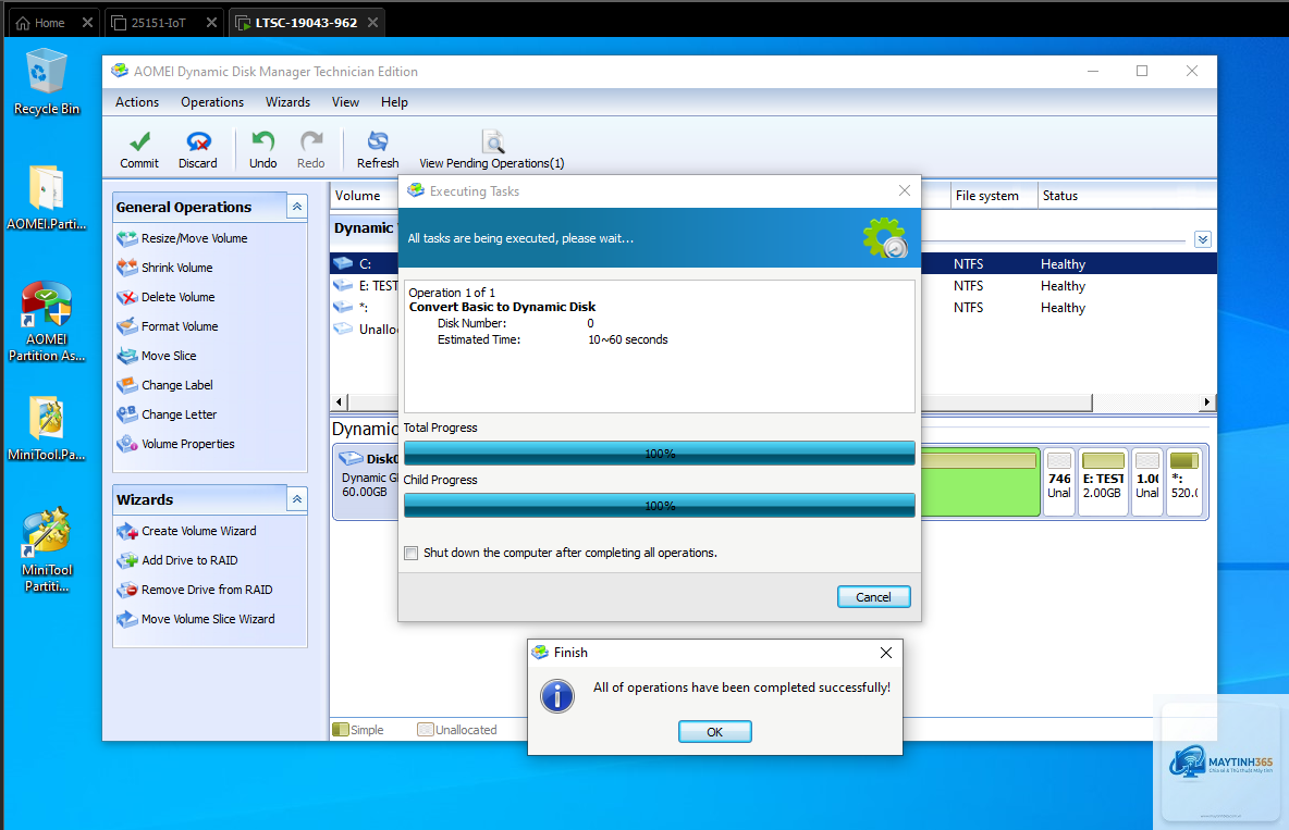 cách chuyển dynamic disk sang basic disk - Hình 3