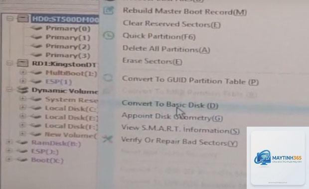 cách chuyển dynamic disk sang basic disk - Hình 4