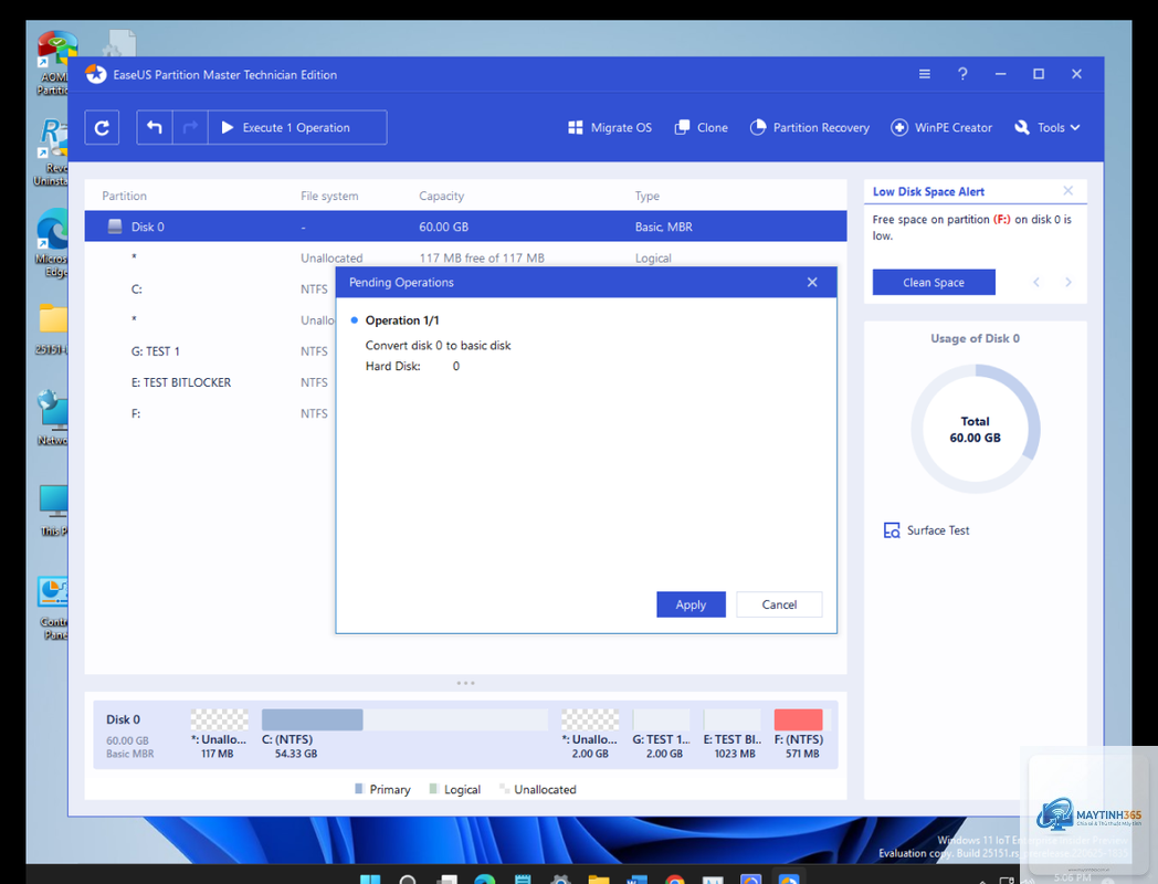 cách chuyển dynamic disk sang basic disk - Hình 5
