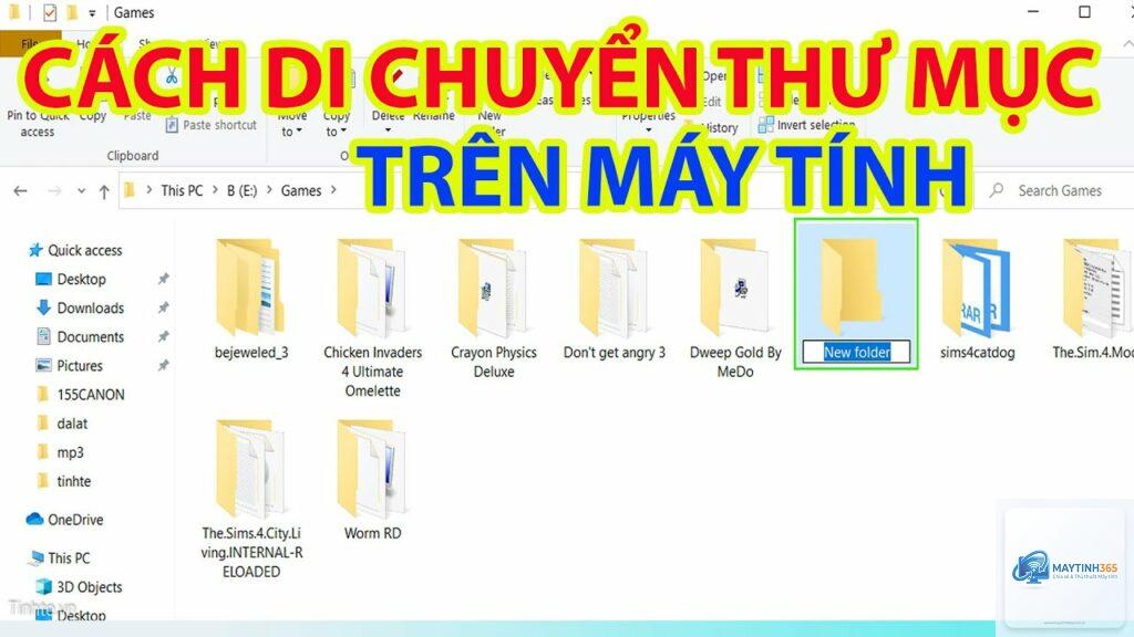 cách di chuyển thư mục nhanh