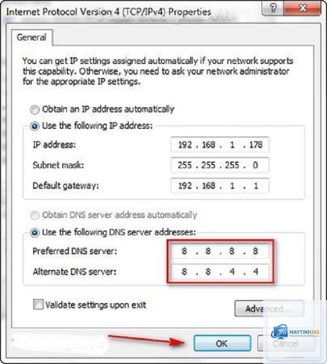 cách đổi DNS Google