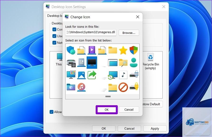 cách đổi biểu tượng desktop windows 11