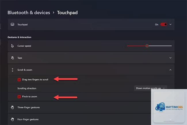 cách đổi cử chỉ touchpad - Hình 3