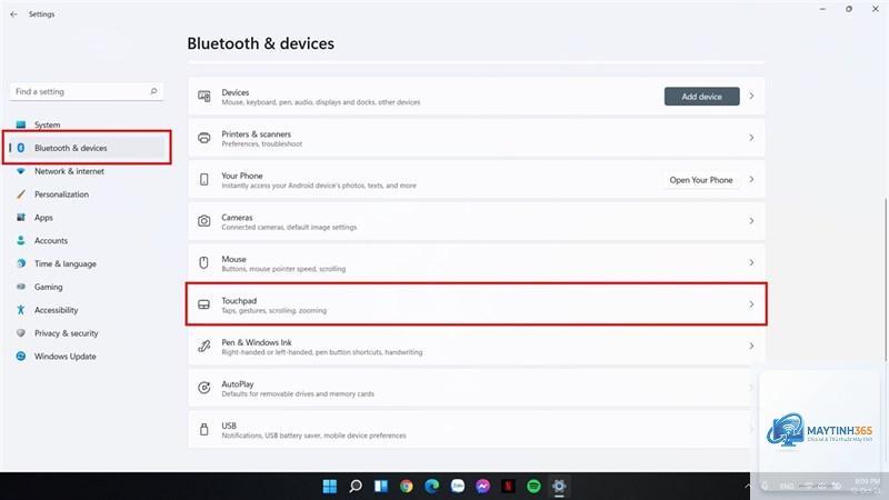 cách đổi cử chỉ touchpad