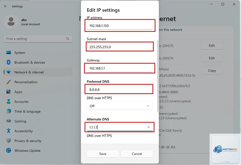 cách đổi địa chỉ ip windows 11