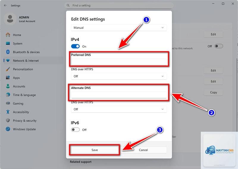 cách đổi dns cloudflare windows 11 - Hình 3