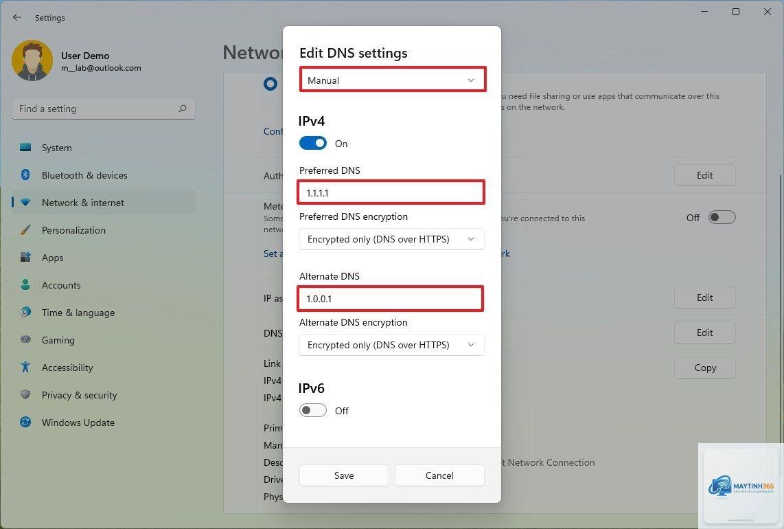 cách đổi dns cloudflare windows 11 - Hình 5