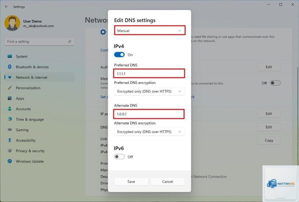 cách đổi dns windows 11