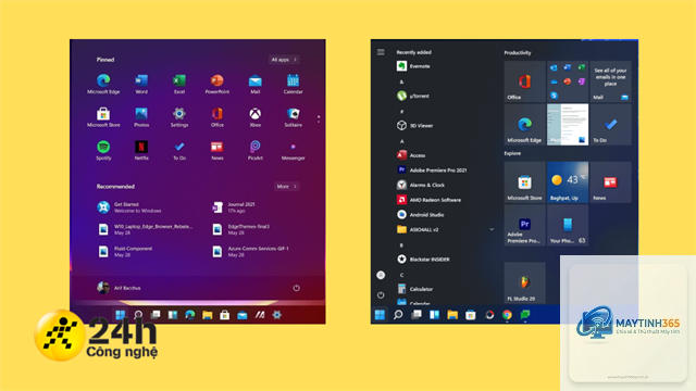 cách đổi giao diện start menu windows 11